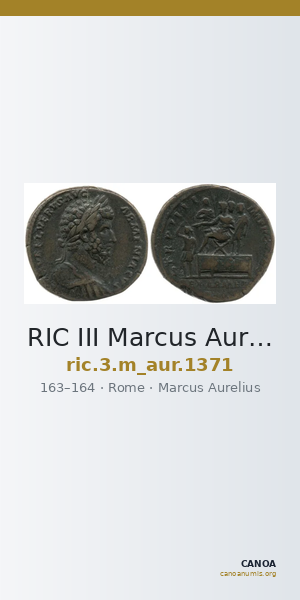RIC III Marcus Aurelius 1371 — CANOA