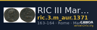 RIC III Marcus Aurelius 1371 — CANOA