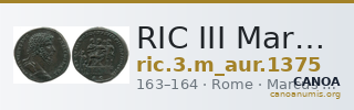 RIC III Marcus Aurelius 1375 — CANOA