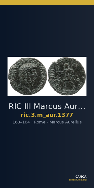 RIC III Marcus Aurelius 1377 — CANOA