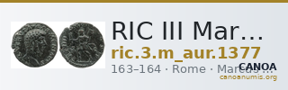 RIC III Marcus Aurelius 1377 — CANOA