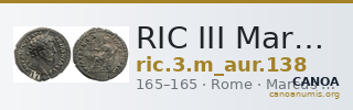 RIC III Marcus Aurelius 138 — CANOA
