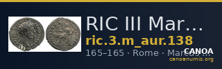 RIC III Marcus Aurelius 138 — CANOA