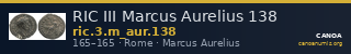 RIC III Marcus Aurelius 138 — CANOA