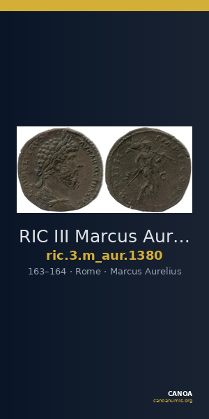RIC III Marcus Aurelius 1380 — CANOA