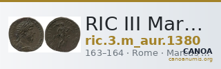 RIC III Marcus Aurelius 1380 — CANOA