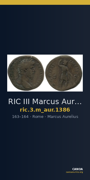 RIC III Marcus Aurelius 1386 — CANOA