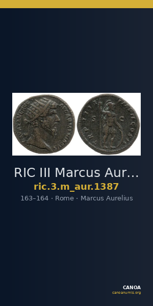 RIC III Marcus Aurelius 1387 — CANOA