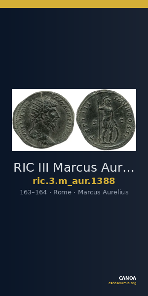 RIC III Marcus Aurelius 1388 — CANOA