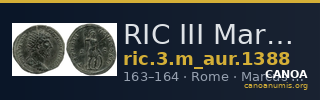 RIC III Marcus Aurelius 1388 — CANOA