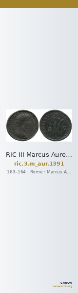 RIC III Marcus Aurelius 1391 — CANOA