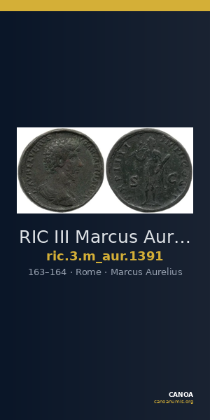 RIC III Marcus Aurelius 1391 — CANOA