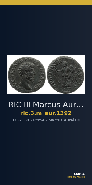 RIC III Marcus Aurelius 1392 — CANOA
