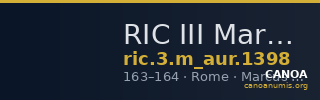 RIC III Marcus Aurelius 1398 — CANOA