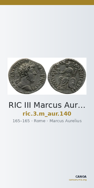 RIC III Marcus Aurelius 140 — CANOA