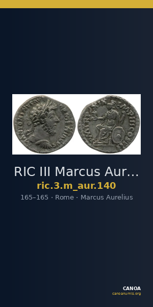RIC III Marcus Aurelius 140 — CANOA