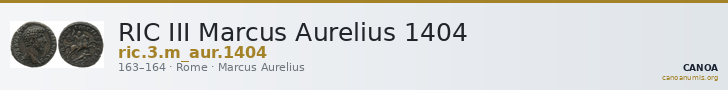 RIC III Marcus Aurelius 1404 — CANOA