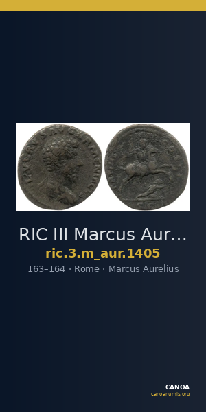 RIC III Marcus Aurelius 1405 — CANOA