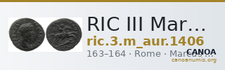 RIC III Marcus Aurelius 1406 — CANOA