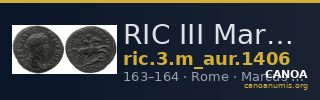 RIC III Marcus Aurelius 1406 — CANOA