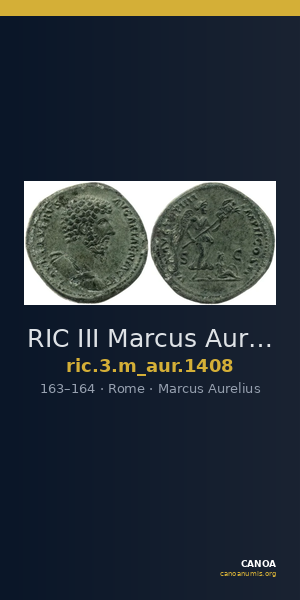 RIC III Marcus Aurelius 1408 — CANOA