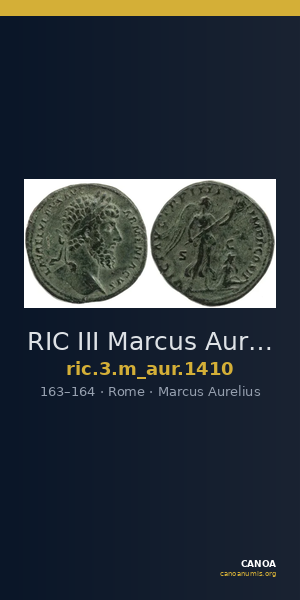RIC III Marcus Aurelius 1410 — CANOA
