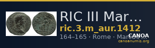 RIC III Marcus Aurelius 1412 — CANOA