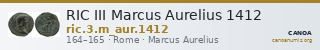 RIC III Marcus Aurelius 1412 — CANOA