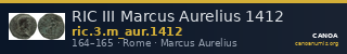 RIC III Marcus Aurelius 1412 — CANOA