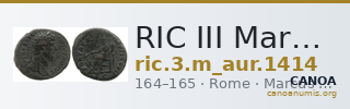 RIC III Marcus Aurelius 1414 — CANOA
