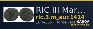 RIC III Marcus Aurelius 1414 — CANOA