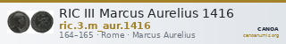 RIC III Marcus Aurelius 1416 — CANOA
