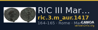 RIC III Marcus Aurelius 1417 — CANOA