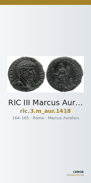 RIC III Marcus Aurelius 1418 — CANOA
