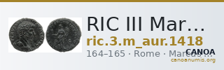 RIC III Marcus Aurelius 1418 — CANOA