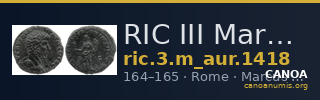 RIC III Marcus Aurelius 1418 — CANOA