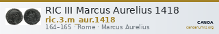 RIC III Marcus Aurelius 1418 — CANOA