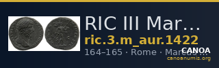 RIC III Marcus Aurelius 1422 — CANOA