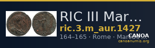 RIC III Marcus Aurelius 1427 — CANOA