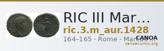 RIC III Marcus Aurelius 1428 — CANOA