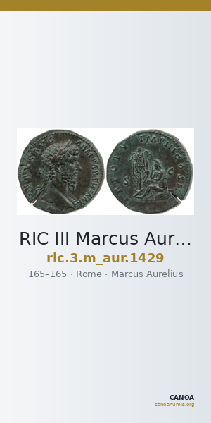 RIC III Marcus Aurelius 1429 — CANOA