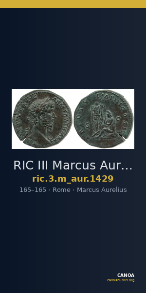 RIC III Marcus Aurelius 1429 — CANOA