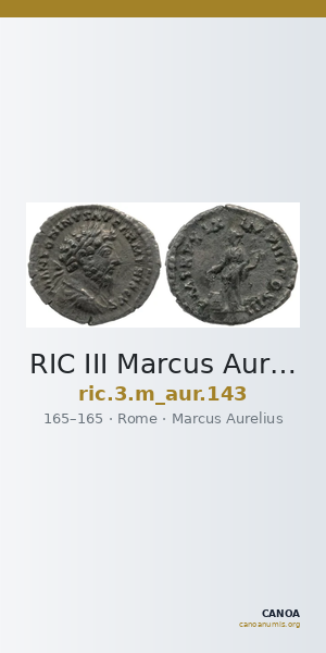 RIC III Marcus Aurelius 143 — CANOA