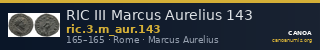 RIC III Marcus Aurelius 143 — CANOA