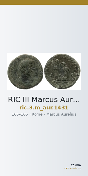RIC III Marcus Aurelius 1431 — CANOA
