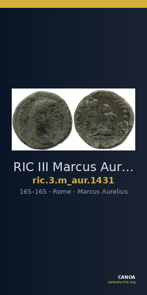 RIC III Marcus Aurelius 1431 — CANOA