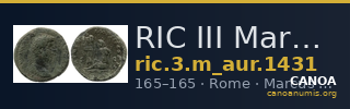 RIC III Marcus Aurelius 1431 — CANOA
