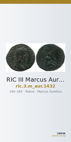 RIC III Marcus Aurelius 1432 — CANOA