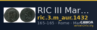 RIC III Marcus Aurelius 1432 — CANOA