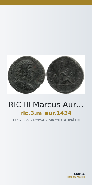 RIC III Marcus Aurelius 1434 — CANOA